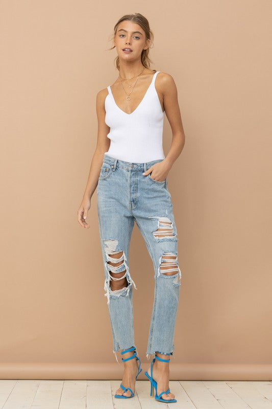 Top Knitted Tank White