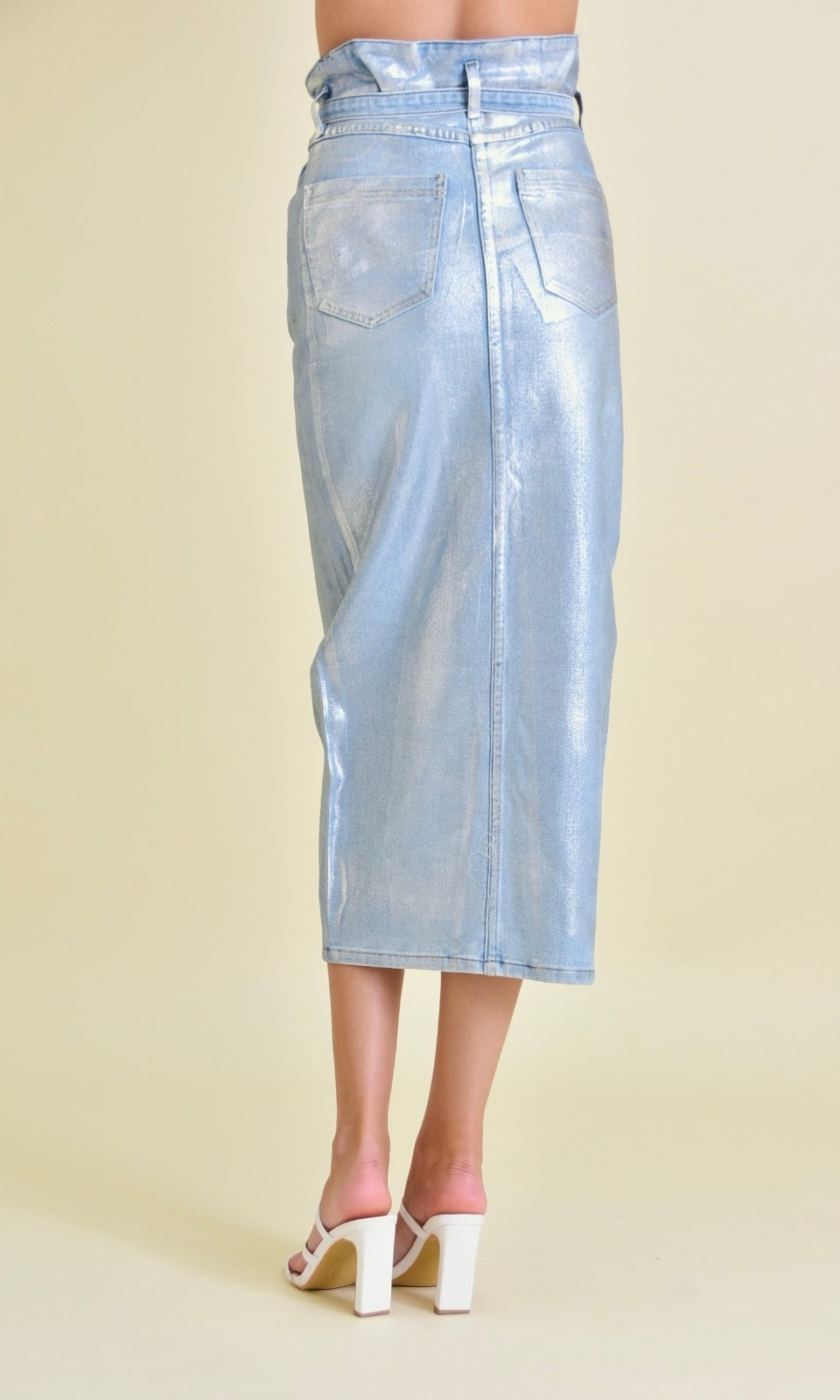 Maxi Falda Strap Belted Center Slit