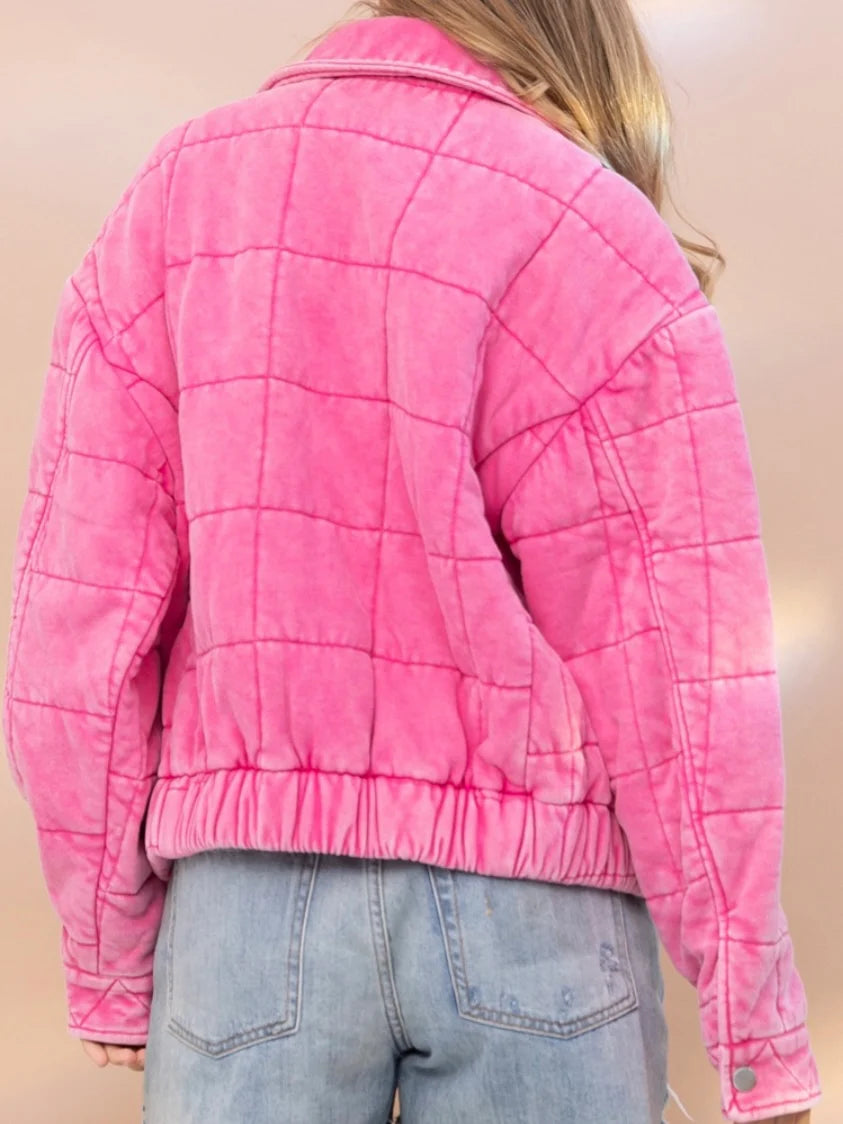 Chaqueta Stone Washed Pink