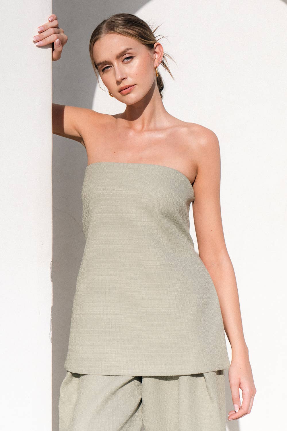 Top Strapless Olive