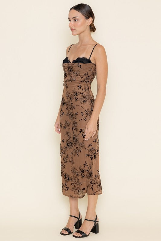 Vestido With Bra Brown Black