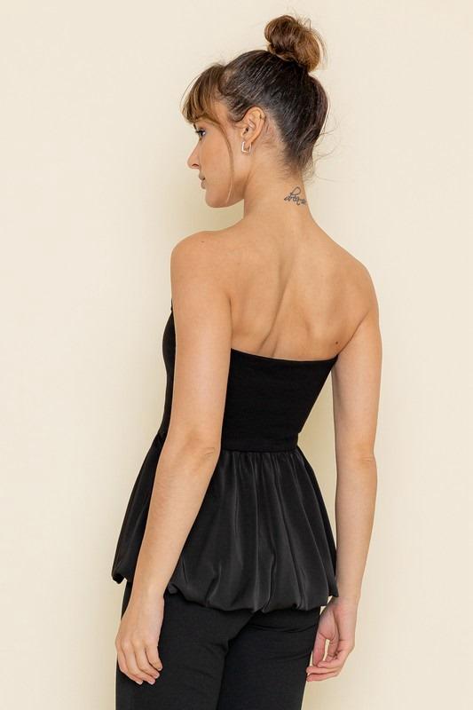 Fitted Top Flared Bottonm Black