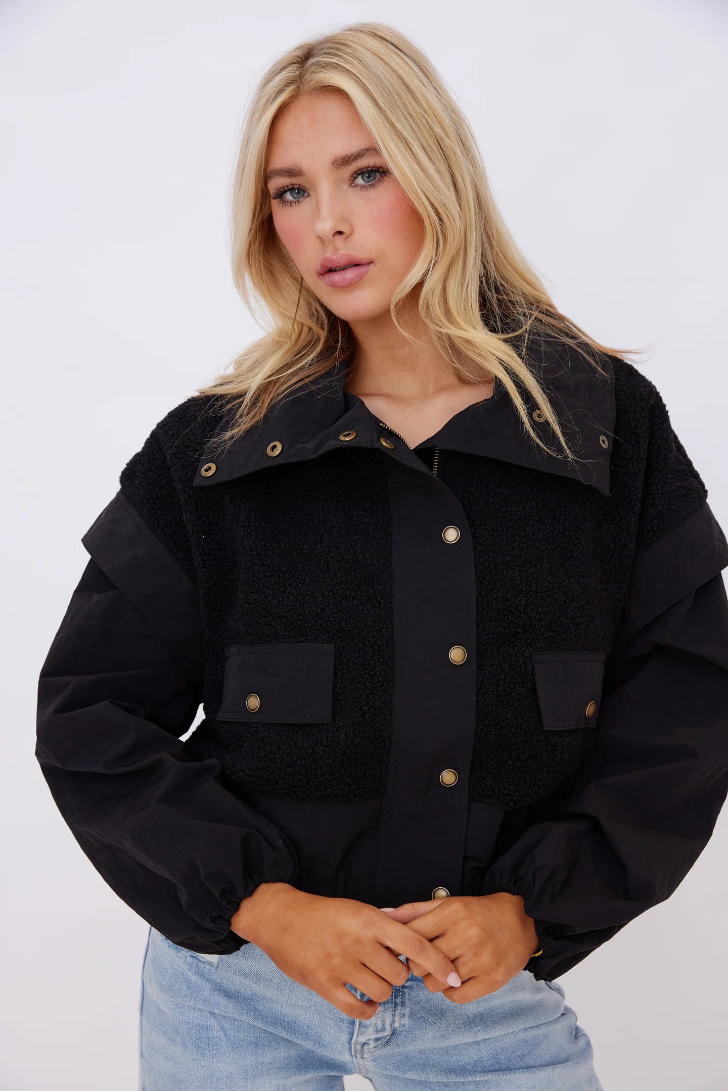 Chaqueta Teddy Windbreaker Black