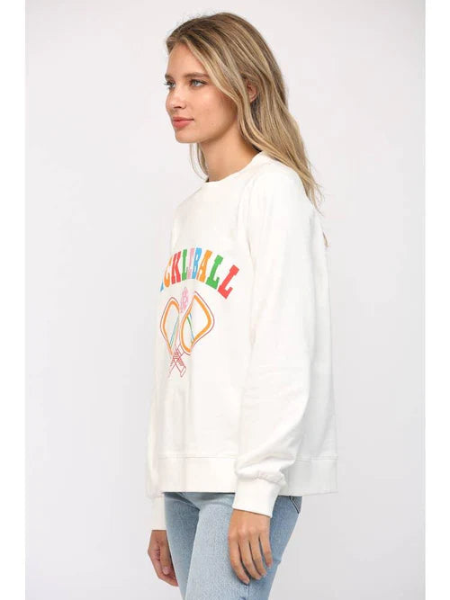 Sudadera Pickleball Print White