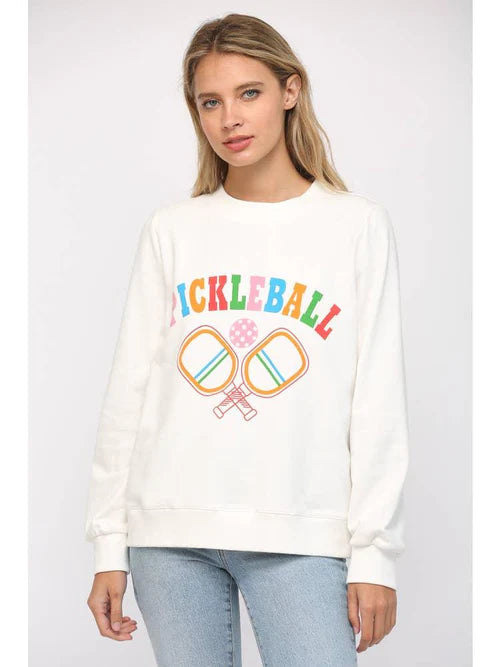 Sudadera Pickleball Print White