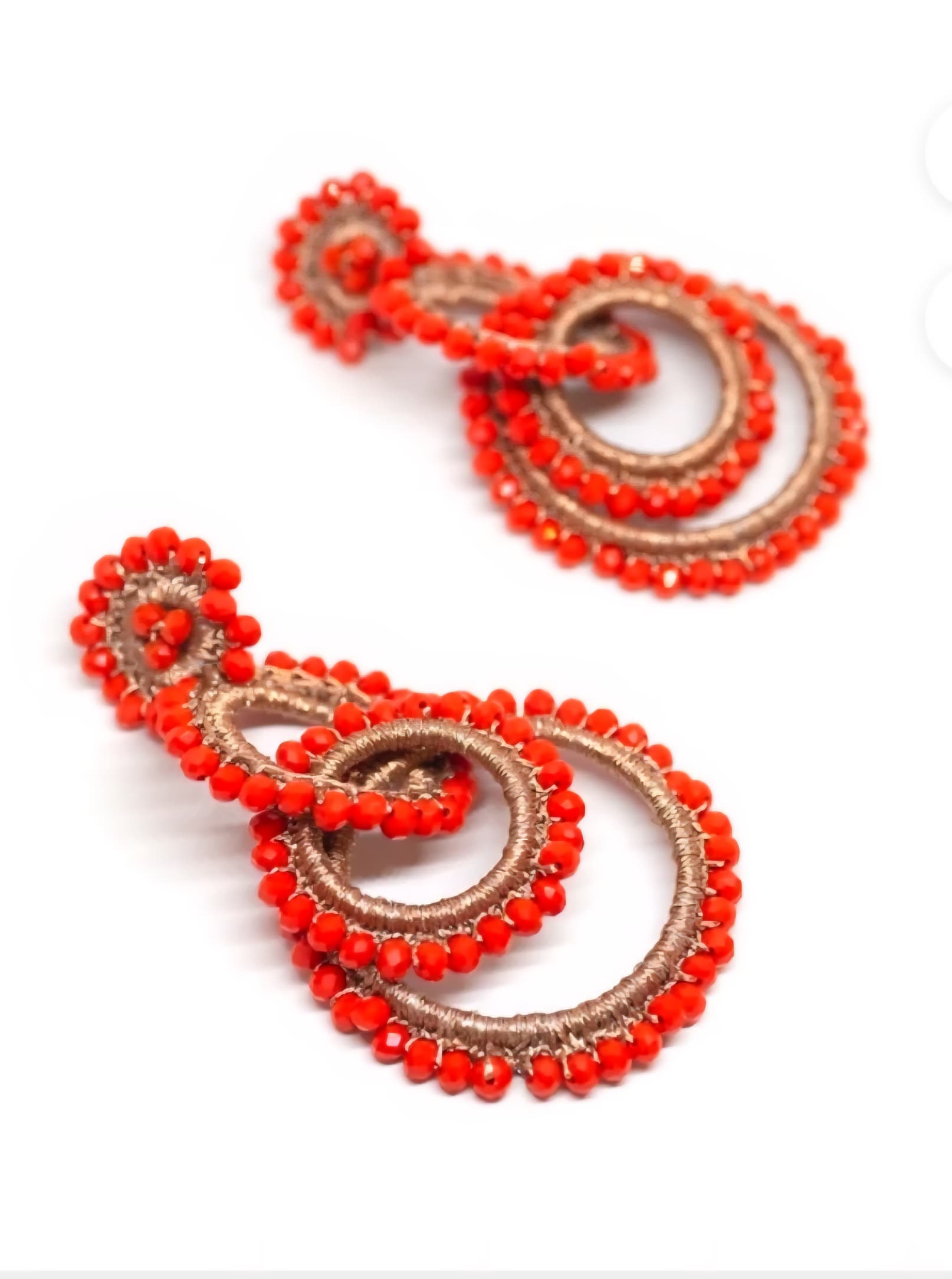 Señorita Crystal Earrings Red