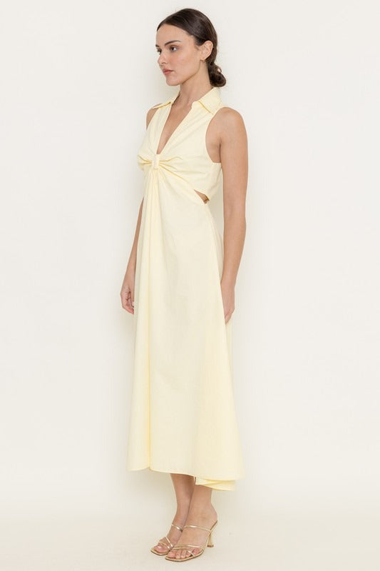 Agatha Midi Dress Butter Cream